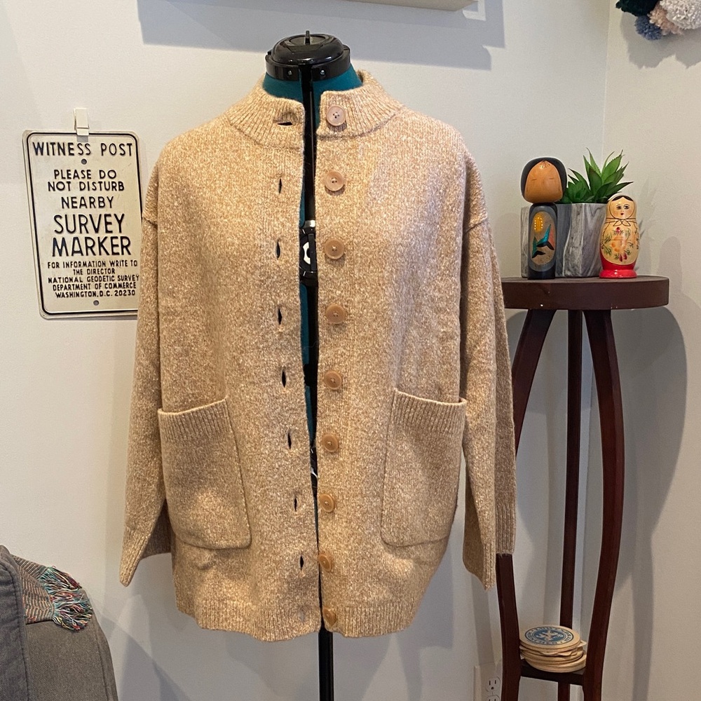 J. Crew Tan Women's Milano Cardigan Sweater